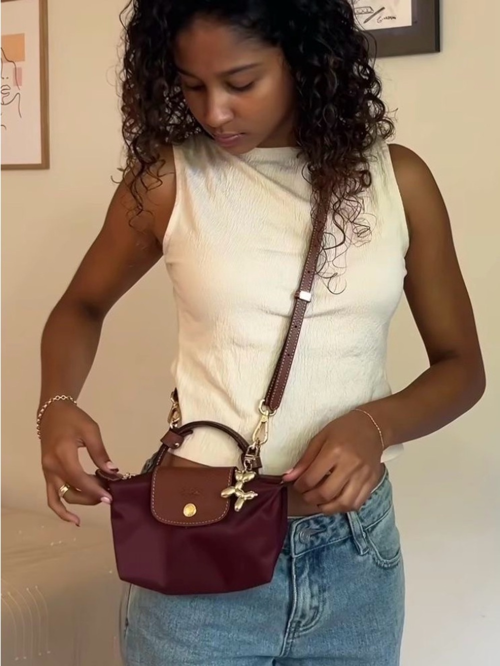 New Longchamp Mini Burgundy